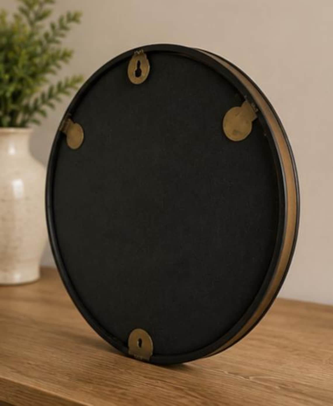 Rustic Round Deco Vintage Look Convex Wall Mirror, Rustic Round Decorative Mirror ...