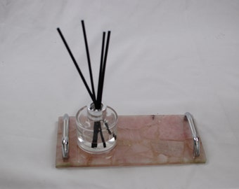 Agate trays, Rose quartz agate serving tray, agate serveware, pink agate platters