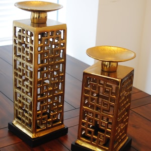 Gold Kerzenhalter, Gold Mittelstück, Mittelstücke für Hochzeiten, Esstisch Mittelstück für Weihnachten