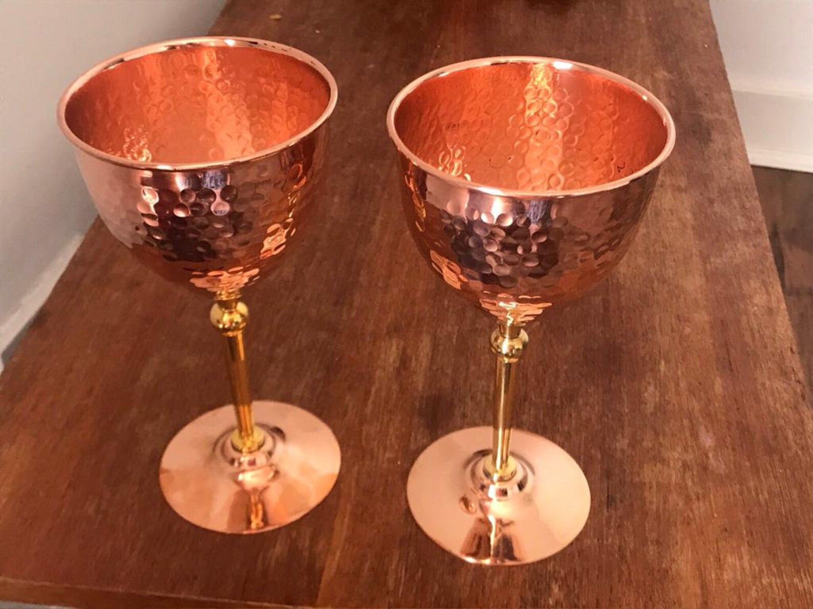 Copper Wine Glass Wine Glass Anniversary Gift Wedding Gift Etsy UK