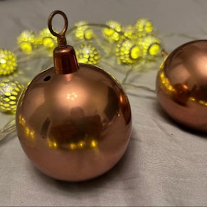 Copper hanging balls, Christmas baubles, copper Christmas ornament, advent calendar ideas, copper xmas tree decoration, Copper tree baubles