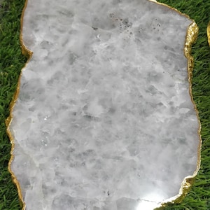 weißes Achat Käsebrett, Achat Platten, natürliches Käsebrett, weißes Käsebrett, Natursteinplatte