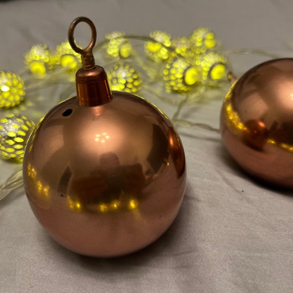 copper hanging balls, christmas bauble, Christmas balls, christmas ornament, christmas tree bauble, xmas bauble copper, christmas decoration
