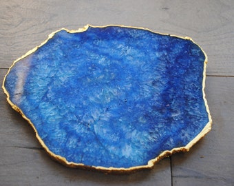 Blue Agate cheese board, agate platters, natural cheese board, blue cheese board, natural stone platter