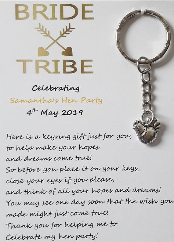 Personalized Hen Keychain