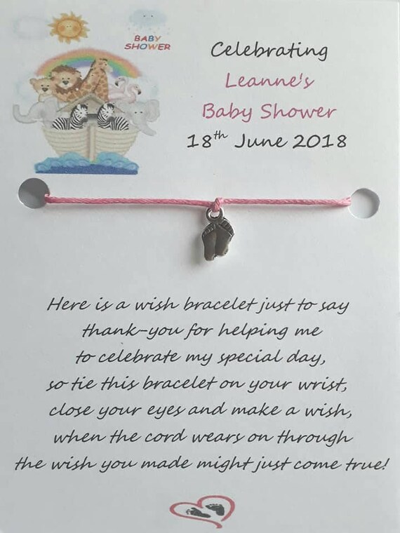 baby shower bracelet favours