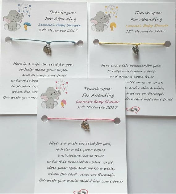 baby shower bracelet favours