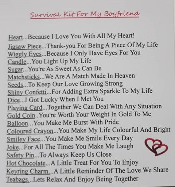 boyfriend survival kit ideas
