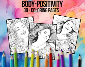 Más de 30 páginas para colorear sobre la positividad corporal, la celebración de la belleza de tallas grandes y la arteterapia