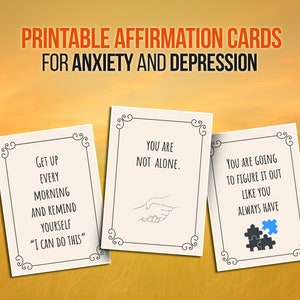 Affirmationskarten für Angst und Depression, motivierende, inspirierende Karten, Selbstpflege, Selbstverbesserung, Selbstliebe, Positivität