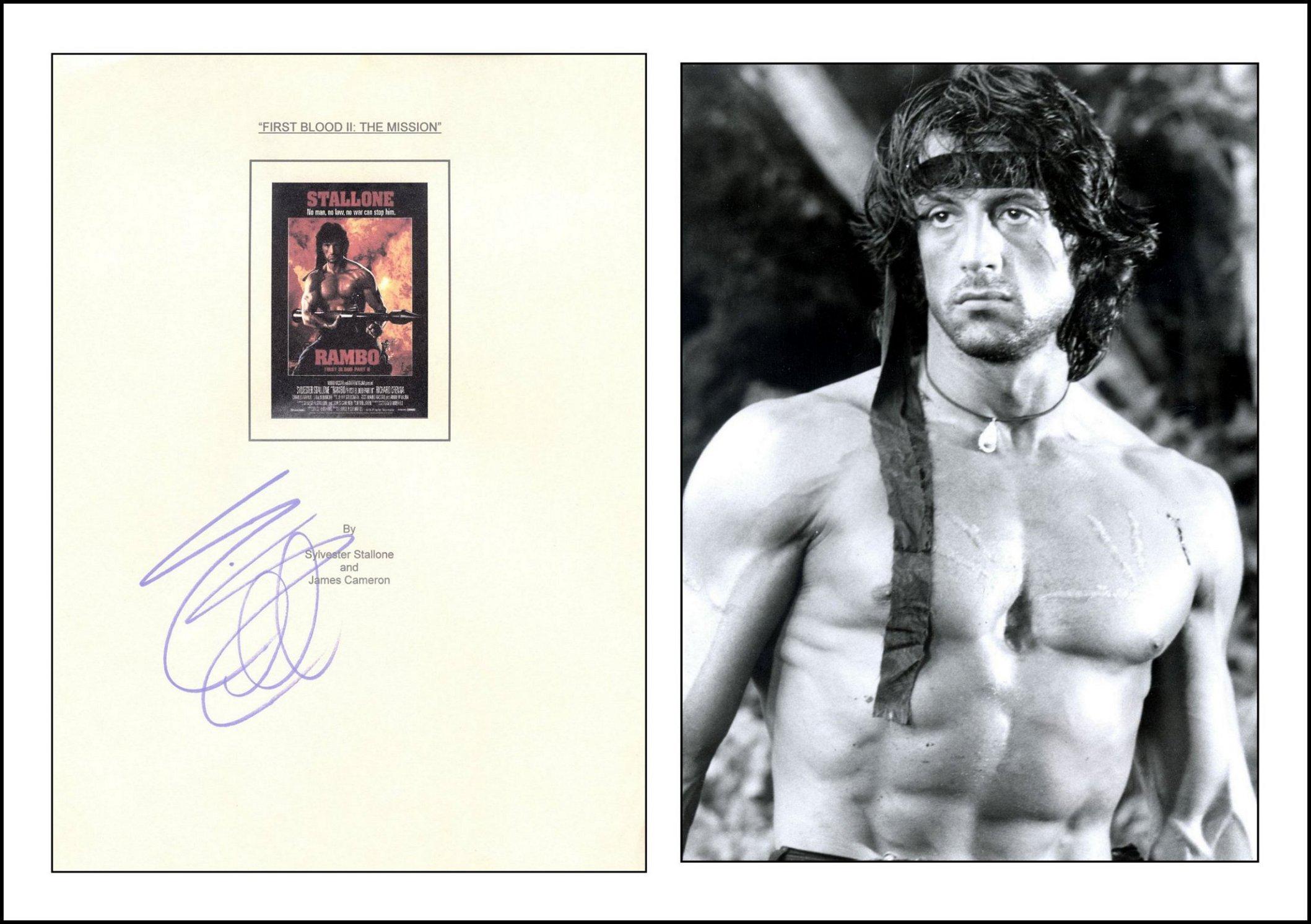 Rambo * Sylvester Stallone * Movie Legend * Authentic Hand Signed ...