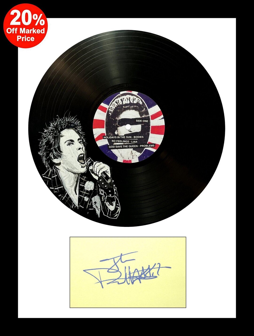 Sex Pistols * Johnny Rotten * Authentic Hand Signed Autograph * With ...