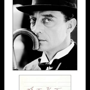 Buster Keaton * Leggenda della commedia * Autografo autentico firmato a mano