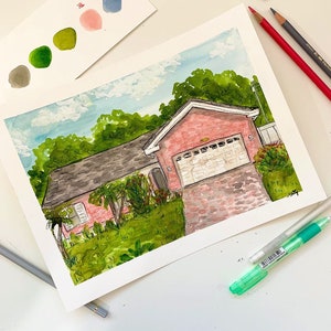 Custom Watercolor landscape/ house paintings