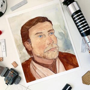 Obi-Wan Kenobi watercolor print
