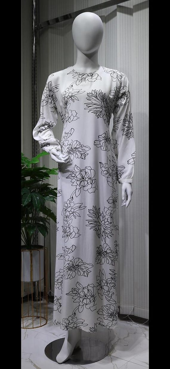 knee length dresses for ladies Eastessence presents Lace panel flared abaya dress and hijab set available  only at eastessence.com