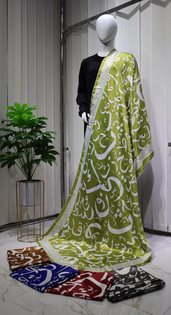 CALLIGRAPHY DUPATTAS- shawls, scarfs, hijabs, arabic letters
