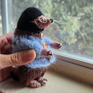 Realistic Mole Knit Mole Toy Mister Mole Collectible toys Crochet Mole Plushie Mole Stuffed Mole Amigurumi Mole