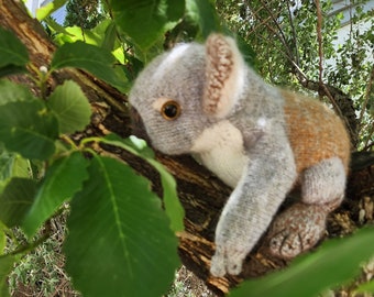 Realistic koala Stuffed Koala Knit Koala Amigurumi Koala Plushie Koala Pocket toy Knitted Koala animal Crochet Koala