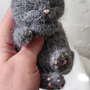 Sleeping Kitten Plush Stuffed Baby Kitten Angora Tiny Kitten Realistic Kitten Amigurumi Cat Pocket Pet Desk Pet Baby Photo prom Tiny toy