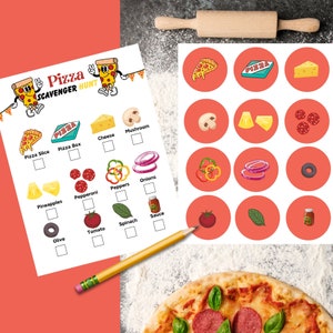 Pizza, Pizza Party, Pizza Scavenger Hunt For Kids, Pizza Birthday,  Scavenger Hunt, Pizza Party, Pizza Learning, Instant Download