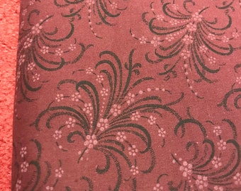 Diepe bordeauxrode bloemenstof, stoffen op maat gesneden, 100% quiltkatoen, bordeauxrode stof te koop, bloemenstoffen, bordeauxrode bloemenstof