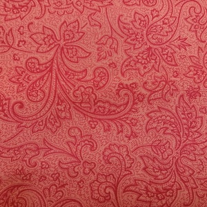 Light Burgundy Floral And Paisley Fabric,Fabrics By The Yard, 100% Quilter&#39;s Cotton,Burgundy Floral Fabric,Floral Fabrics,Paisley Fabric