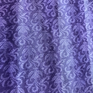 Medium And Light  Purple With Swirl Leaf Pattern, Fabric By The Yard, 100% Quilter's Cotton, Purple Fabrics For Sale,Lavender Fabrics