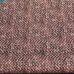 Rusty Brown And Beige Dash Print Fabric,Brown Fabrics,Beige Fabrics,100% Quilter&#39;s Cotton,Reddish Brown Fabrics
