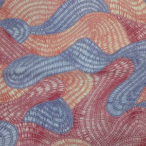 Lavender,Salmon and Maroon Fabric With Swirl Pattern, Fabric By The Yard,Quilter&#39;s Cotton,Lavender,Turquoise & Beige Fabrics With Swirls