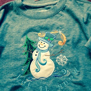 Gray Long Sleeve Knit Blouse/ Snowman Christmas Shirt/Embroidered Design/Holiday Shirt/Sweater With Saying/Christmas Sweater/Christmas Gift