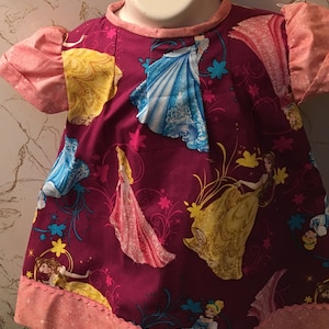 Pink Summer Little Girl Disney Princess Dress Baby Girl Clothing 18-24 month Princess Cotton Disney Fabric Birthday Baby Shower Gift Ideas