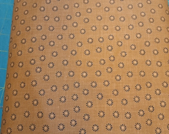 Golden  Brown Floral Fabric/Brown Fabrics/100% Quilter's Cotton/Brown Fabrics/ With A Design/Fabrics For Sale