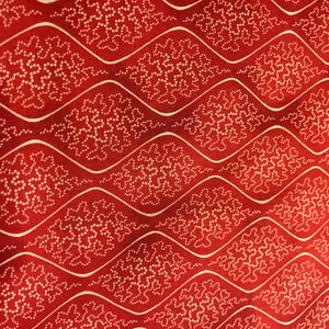 Red And White Fabric With Waves And Stippling Design,Fabrics By The Yard, 100% Quilter&#39;s Cotton,Red Fabric For Sale,Red Fabric