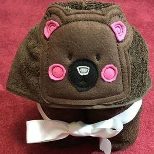 Badetuch Bär/Kinder Kapuzenhandtuch/Tier Handtuch Für Kinder/Kinder Strandtuch/Baby Shower Geschenk/Kinder Valentinstag Geschenk/Baby Kapuzenhandtuch/Geschenk für Kinder