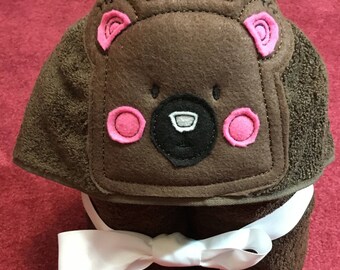Bear Bath Towel/Kids Hooded Towel/Animal Towel For Kids/Kid Beach Towel/Baby Shower Gift/Kid Valentine Gift/Baby Hooded Towel/Gift For Kids