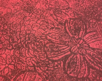 Maroon Floral Print Fabric,Fabric By The Yard,Maroon Fabric,Red Fabrics,100% Quilter Cotton,Floral Fabric,Maroon Fabrics