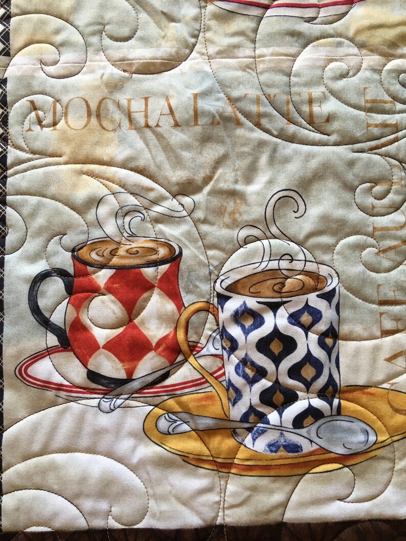 Kitchen Wall Hanging/coffee Quilted Wall Hanging Quilt/table Etsy