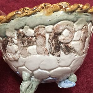 Handmade Ceramic Bowl/Faith Bowl/Christ Saves Bowl/Ceramics and Pottery/Handmade Bowl/Crown of Thorns Bowl/Religious Ceramic Bowl/Gift Bowl
