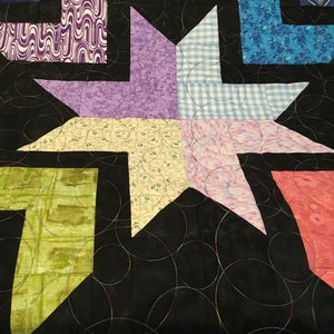 Custom King Queen Size Colorful Patchwork Quilt 100X110 Inches - Etsy