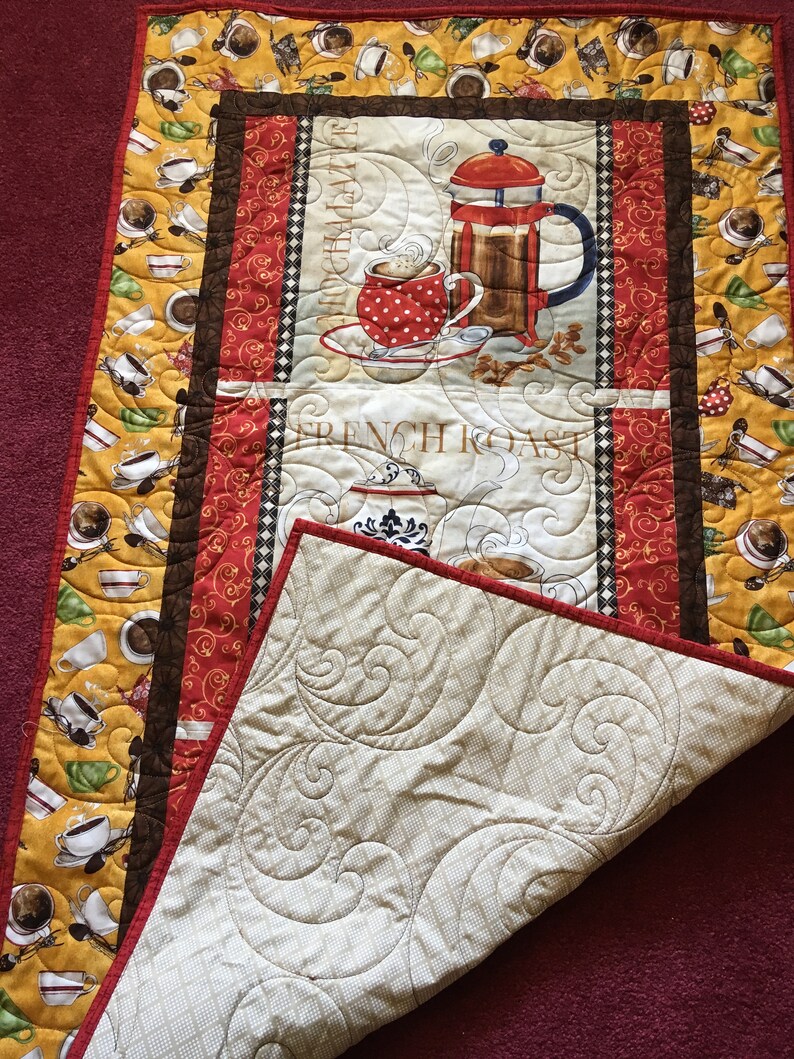 Kitchen Wall Hanging/coffee Quilted Wall Hanging Quilt/table Etsy