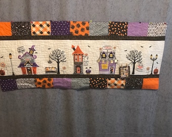 Halloween Quilted Bench Pillow/KB Twilight Boo-Levard Bench Pillow/Fall Bench Pillows/Decor Pillows/Sofa Fall Pillow/16x38 in Pillow Covers