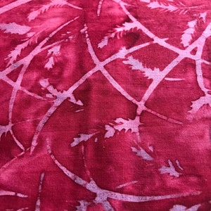 Light Maroon Red And Pastel Purple Batik Fabric By The Yard,Red Batik Fabric,Purple And Maroon Fabric,100% Quilter&#39;s Cotton,Batik Fabric