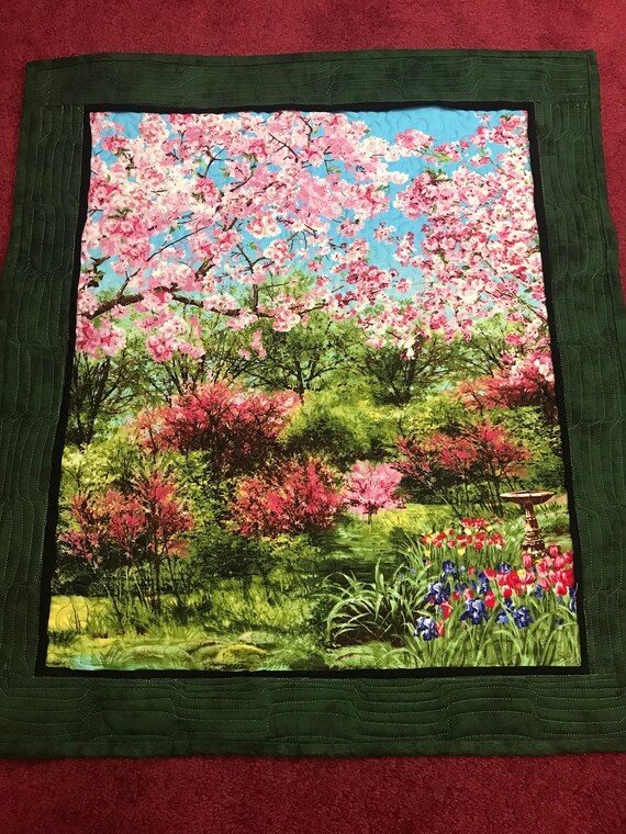 Nature Wall Hanging/flowering Trees Wall Hanging/park Wall Etsy