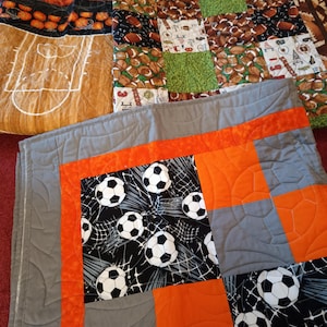 All Star Baby Sport Quilt Set/Football Baby Quilt,Basketball Quilt And Soccer Quilt/Baby Patchwork Quilts/ Newborn Baby Bedding Gift Set
