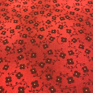 Burgundy Red Floral Fabric,Fabrics By The Yard, 100% Quilter&#39;s Cotton,Red Fabric For Sale,Red Fabric,Floral Fabrics,Burgundy Floral Fabric