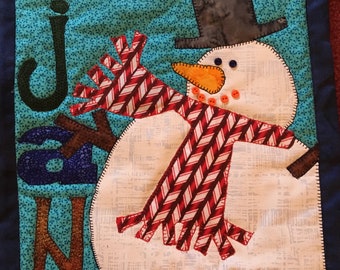 Set von 12 Kalender Quilts Benutzerdefinierte Mini Applikation &#39;hängen für Haustür 11,5 x 11,5 Zoll Tür Dekor Urlaub Tür, Wand, Raumdekorationen