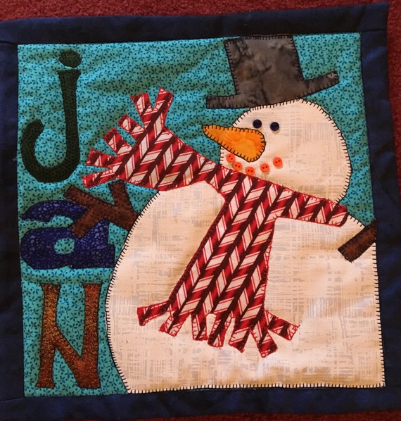 Set Of 12 Calendar Quilts Custom Mini Applique Hanging Etsy