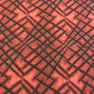 Light And Medium Shade Maroon Fabric With Abstract Black Lines,Fabric By The Yard,Maroon Fabric,Red Fabrics,100% Quilter Cotton