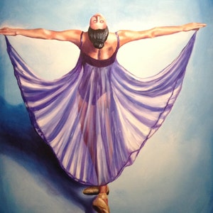 Original Art/Ballerina Oil Painting/Award Winning Ballerina/Portrait Painting In Oil/22 x  28 inch Original Oil Painting/Housewarming Gift